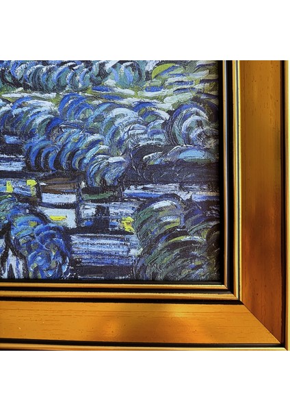 Van Gogh (Yıldızlı Bir Gece 1889) Çerçeveli Klasik Vintage Duvar Tablo indirimleri