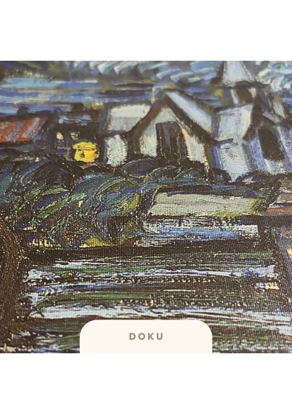 Van Gogh (Yıldızlı Bir Gece 1889) Çerçeveli Klasik Vintage Duvar Tablo