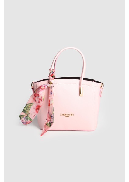 Lagraccio Paris Kadın Jeev Fularlı El ve Askılı Çanta Pudra
