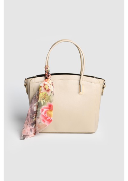 Lagraccio Paris Kadın Jeev Fularlı El ve Askılı Çanta Vizon