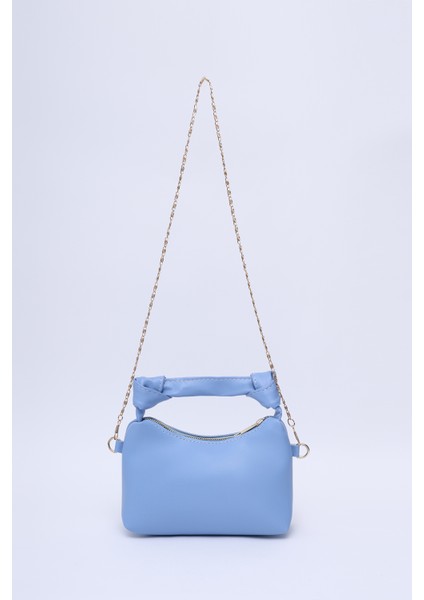Mavi SHK24 Orjinal Soft Deri Düğüm Detaylı Zincir Askılı El ve Omuz Çantası U:14 E:22 G:8 cm fırsatları