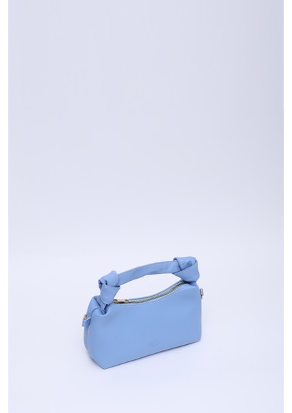 Mavi SHK24 Orjinal Soft Deri Düğüm Detaylı Zincir Askılı El ve Omuz Çantası U:14 E:22 G:8 cm