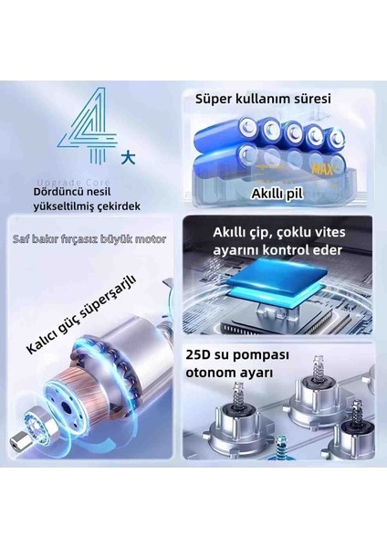 İyisi Yok Ayarlanabilir Hız Çift Lityum Pil Saf Bakır Kömürsüz Oto Araba Bahçe Yüksek Basınçlı Yıkama Makinesi modelleri
