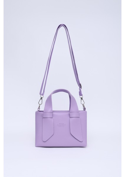 Lila SHK60 Suni Deri, Tek Bölmeli, Fermuarlı, Ayarlanabilir Askılı, El, Kol Ve Omuz Çantası