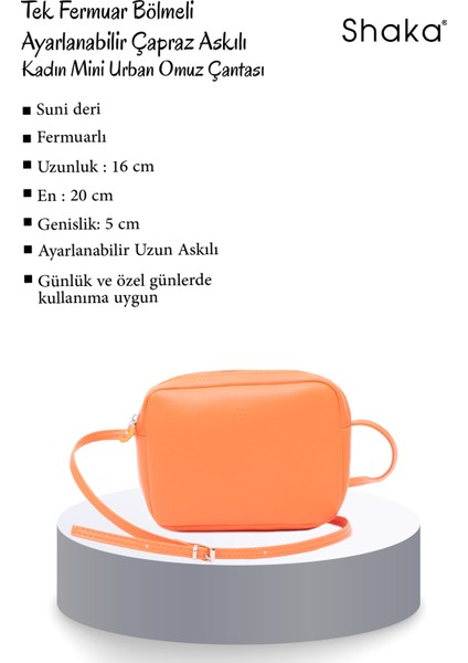 Turuncu U23 Suni Deri ,tek Bölmeli, Fermuarlı,süet Iç Kumaş, Ayarlanabilir Askılı, Mini Urban Omuz Çantası modelleri