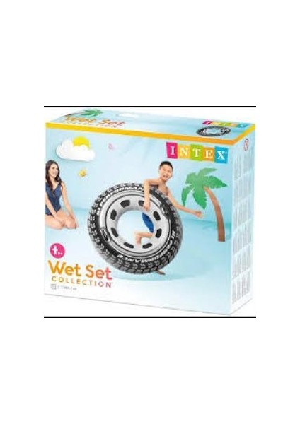 Intex Tutunmalı Deniz Simiti Araba Lastiği Desenli 114CM fiyatları