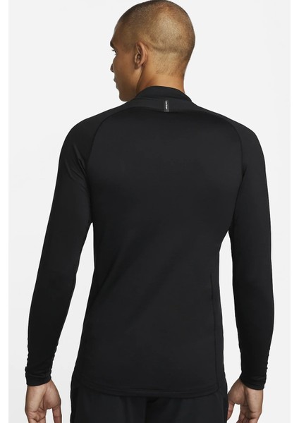 Dri Fit Performans Warm Mock Slim Fit Sweatshirt Erkek Koşu Antrenman Sweatshirt Siyah fiyatları