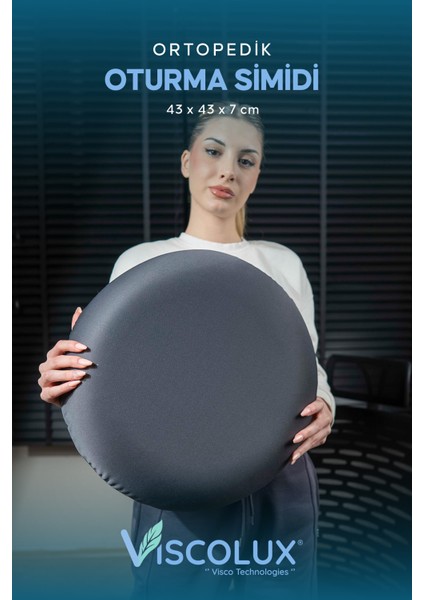 Ortopedik Oturma Simidi - %100 Visco Oturma Simidi Doğum Sonrası Ameliyat Sonrası Minder 43X43X9