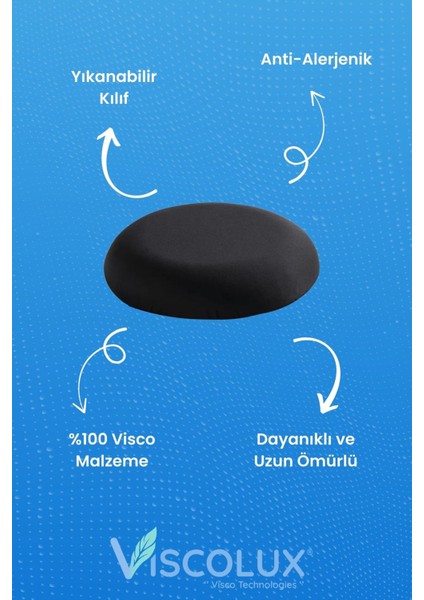 Ortopedik Oturma Simidi - %100 Visco Oturma Simidi Doğum Sonrası Ameliyat Sonrası Minder 43X43X9 modelleri