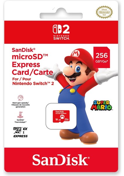 Nıntendo Swıtch 2 Mıcro Sd Card Sandısk Marıo 256GB fiyatları