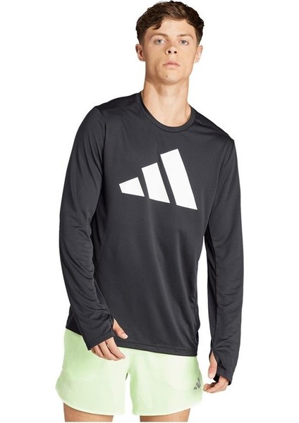 Erkek Siyah Sweatshirt RUN IT LS IL7231