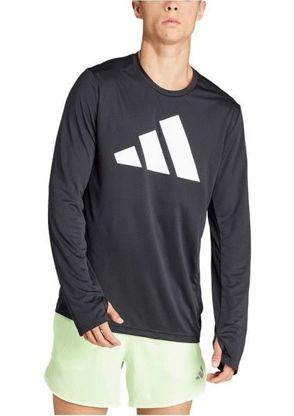 Erkek Siyah Sweatshirt RUN IT LS IL7231