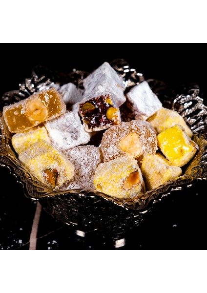 Lüks Karışık(Safranlı-Antep Fıstıklı-Fındıklı) Safranbolu Lokumu(Net 340 gr) Glikozsuz, Doğal Lokum fiyatları