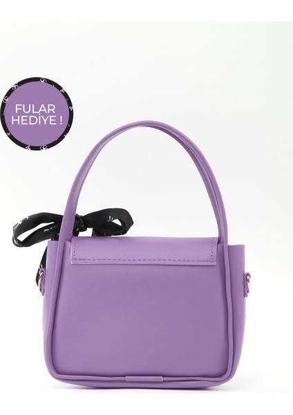 Lila SHK235 Suni Deri Tek Bölmeli Fular Hediyeli El Kol ve Omuz Çantası modelleri