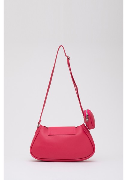 Fuşya Shk96 Suni Deri Tek Bölmeli Cüzdanlı Kol ve Omuz Çantası fırsatları