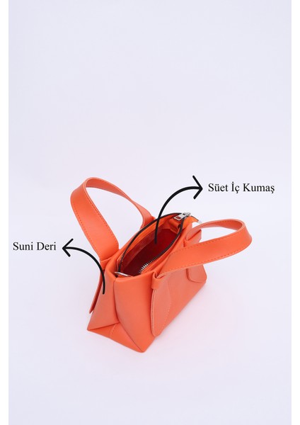 Turuncu SHK60 Suni Deri, Tek Bölmeli, Fermuarlı, Ayarlanabilir Askılı, El, Kol Ve Omuz Çantası indirimleri