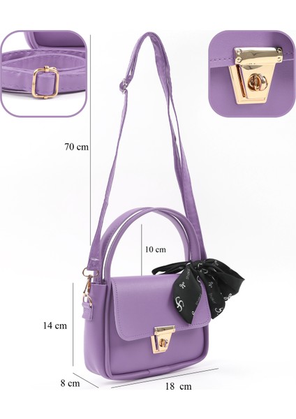 Lila SHK235 Suni Deri Tek Bölmeli Fular Hediyeli El Kol ve Omuz Çantası fırsatları