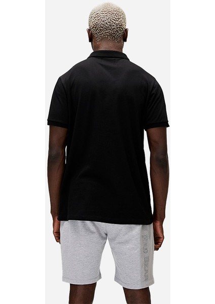 Cord Siyah Polo Yaka Fermuarlı Erkek T-Shirt indirimleri