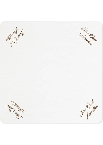 Kare Turta Altı Beyaz (Kalın) 22 cm - 25 Adet