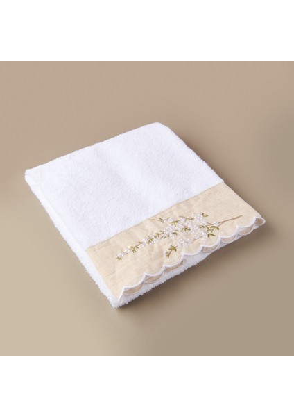 Soft Lina Yüz Havlusu - Ekru - 50X90 cm