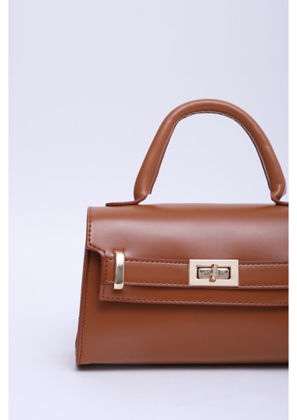 Taba Shk188 Suni Deri Tek Bölmeli Kilit Detaylı Askılı El, Kol Ve Omuz Çantası