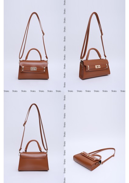 Taba Shk188 Suni Deri Tek Bölmeli Kilit Detaylı Askılı El, Kol Ve Omuz Çantası