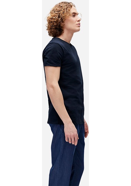 O-Neck Lacivert Basic Erkek Tişört fiyatları