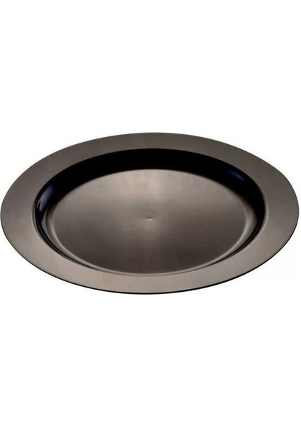 Plastik Siyah Tabak 26 cm - 10 Adet
