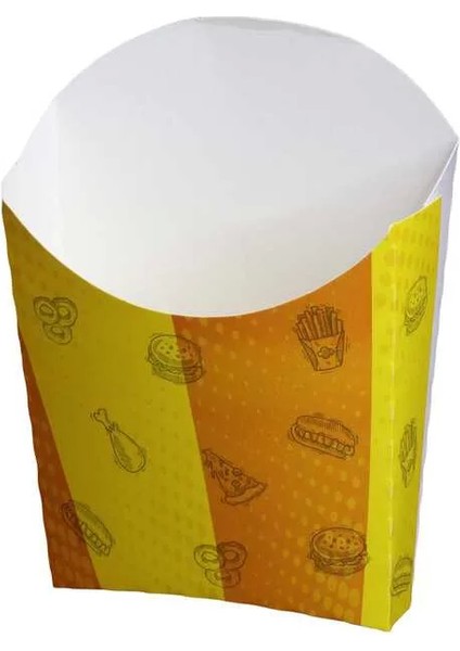 Kızarmış Patates Kutusu (Lüks) Büyük - 70 Adet