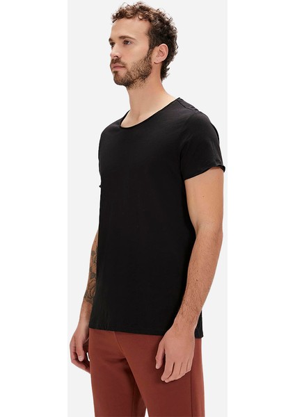 O-Neck Siyah Basic Erkek Tişört modelleri