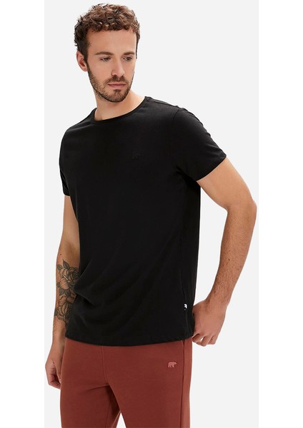 Solid T-Shirt Lacivert Basic Erkek Tişört modelleri