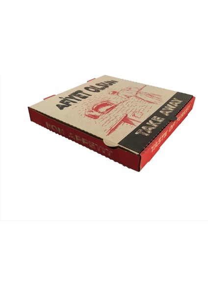 Karton Pizza Kutusu 26X26 cm (100 Adet)