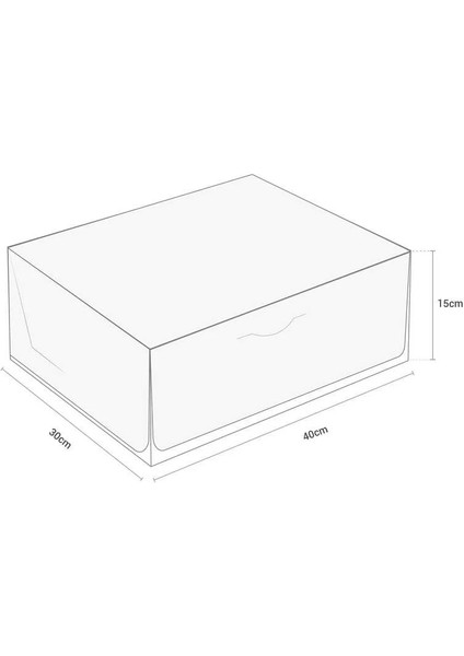 Şekilli Pasta Kutusu 30X40X15 cm - 25 Adet modelleri
