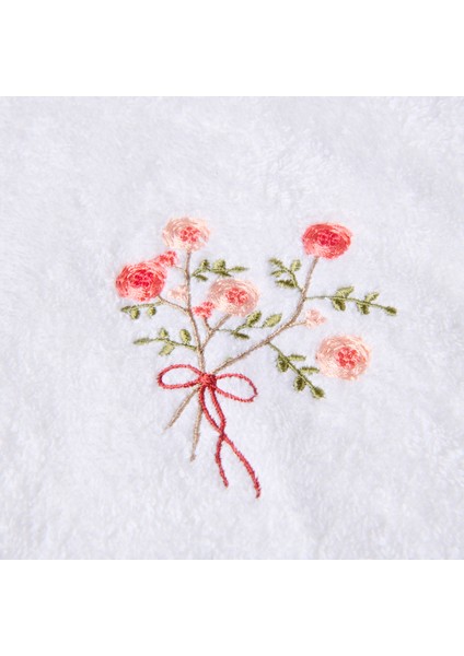 Soft Granny Summer Çiçek Nakışlı El Havlusu - Ekru - 30X50 cm modelleri