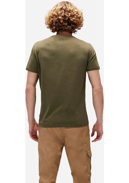 Bear Tee Haki Yeşil Logo Baskılı Erkek Tişört fırsatları