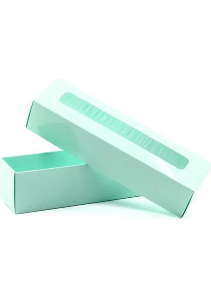 Kapaklı Makaron Kutusu Turkuaz Yeşili 5X20X5 cm fiyatları