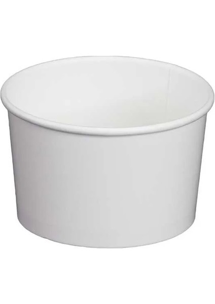 Karton Dondurma Kasesi Beyaz 230 cc - 50 Adet