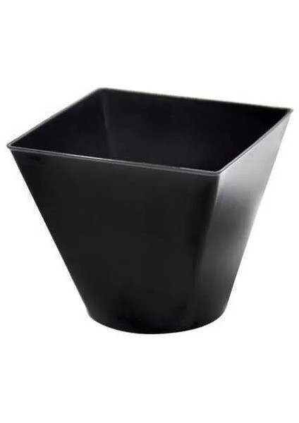 Plastik Mini Kap Siyah 120cc - 25 Adet
