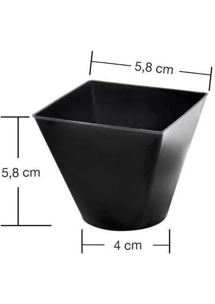 Plastik Mini Kap Siyah 120cc - 25 Adet fiyatları