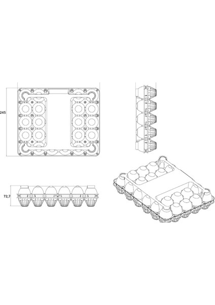 30 Bölmeli Yumurta Viyolü Seti - 100 Adet modelleri