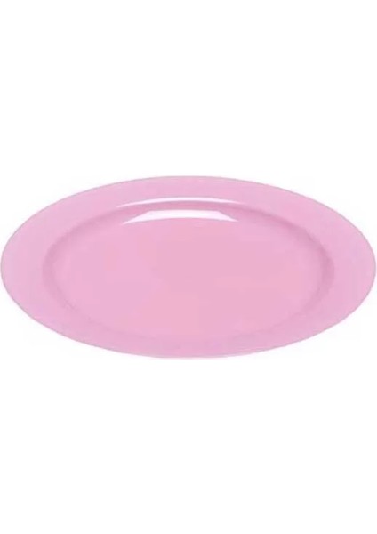 Plastik Pembe Tabak 19 cm - 10 Adet