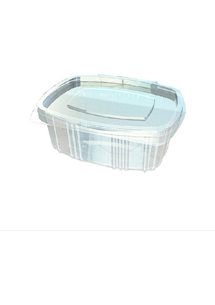 250 cc Oval Düz Kapak Sızdırmaz Kap - V62 (600 Adet)