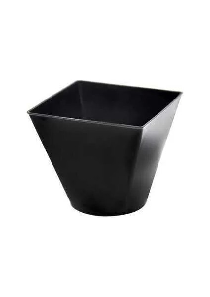 Plastik Mini Kap Siyah 60 cc - 25 Adet
