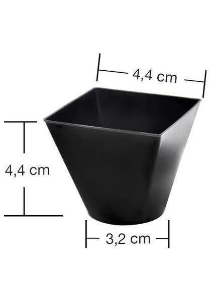 Plastik Mini Kap Siyah 60 cc - 25 Adet fiyatları