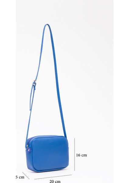 Saks Mavi U23 Suni Deri ,tek Bölmeli, Fermuarlı,süet Iç Kumaş, Ayarlanabilir Askılı, Mini Urban Omuz Çantası fiyatları