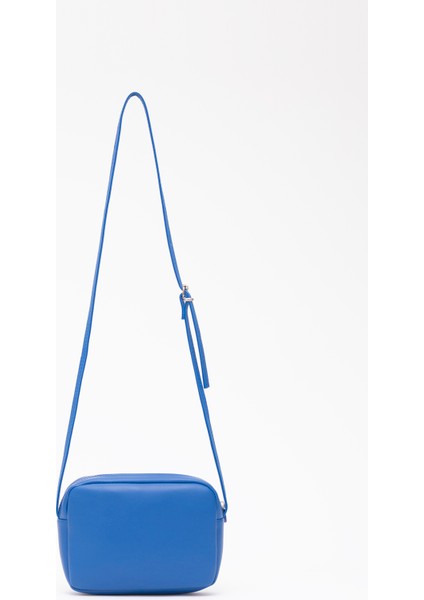 Saks Mavi U23 Suni Deri ,tek Bölmeli, Fermuarlı,süet Iç Kumaş, Ayarlanabilir Askılı, Mini Urban Omuz Çantası fırsatları