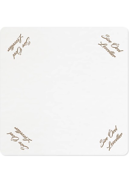 Kare Turta Altı Beyaz (Kalın) 24 cm - 25 Adet