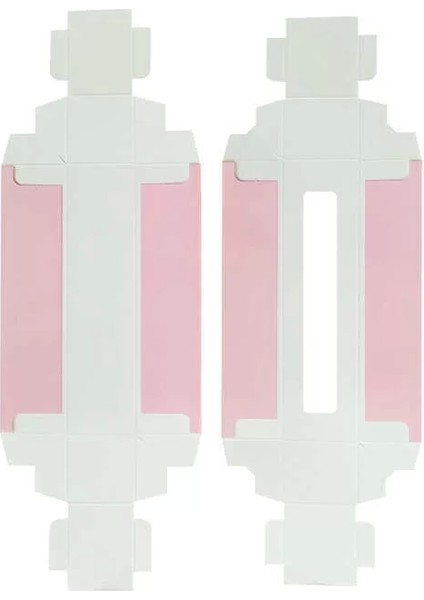 Montajsız Kapaklı Makaron Kutusu Pembe 5X20X5 cm - 50 Adet fiyatları