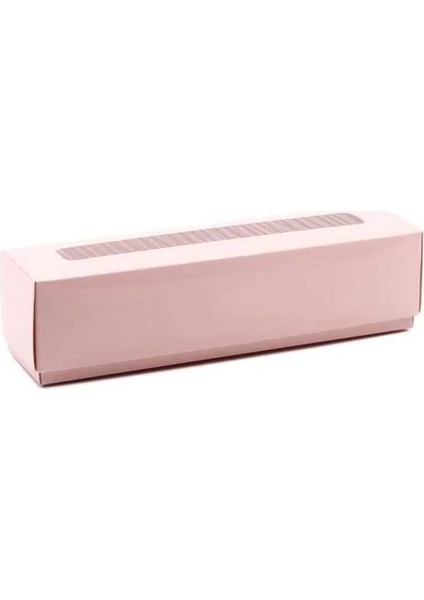 Montajsız Kapaklı Makaron Kutusu Pembe 5X20X5 cm - 50 Adet modelleri