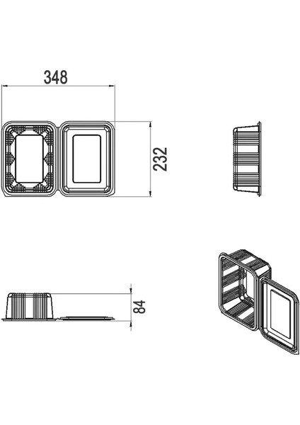 Düz Kapak Sızdırmaz 2000 cc - 100 Adet fiyatları